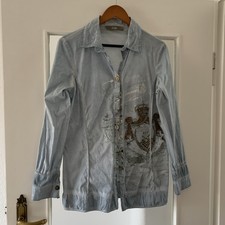 Bluse, Langarm, Hellblau, L