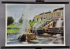 Westermann Wandbild Rollkarte Petershof bei Leningrad St.Petersburg