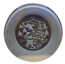 Walther Glas Schale Siebenstern 23 cm Kind Weihnachtsmann Glasteller Deko