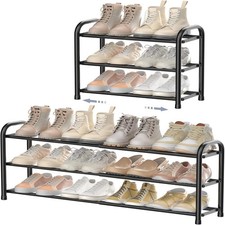 Schuhregal ausziehbar bis 80 cm Teleskop Ständer Schuhablage Regal 12 Paare