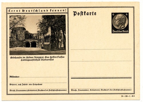 Deutsches reich 1934 ganzsache - deutsches,