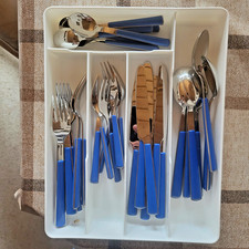 WMF Torino Plus 6 Cromargan dunkelblau 30 teiliges Besteck mit Besteckkasten