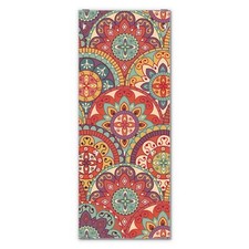 banjado Wandgarderobe Echtglas 50x125cm Garderobe mit 7 Haken Rosetten