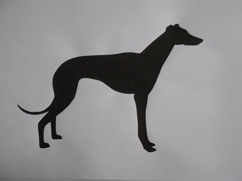 Schablone windhund2 auf a4 - ",