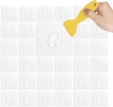 Magische Kleber Haken 24stk Selbstklebend Klebehaken Transparent 10Kg(Max),Star