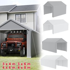 Lagerzelt Carport 3x4m 3x6m 4x6m 4x8m Garage Zelt mit Türen Geräteschuppen Mobil