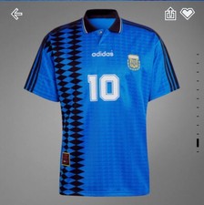 Argentinien Adidas Maradona Auswärtstrikot 1994 Blau Gr. M Neu