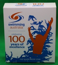 Australien 2009 100 years of excellence swimming Proof 1oz $1 Silber Silver PP