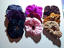 3 mal XXL Samt Haargummi Zopfgummi Haarband Zopfband Scrunchie +farbig sort. +E+
