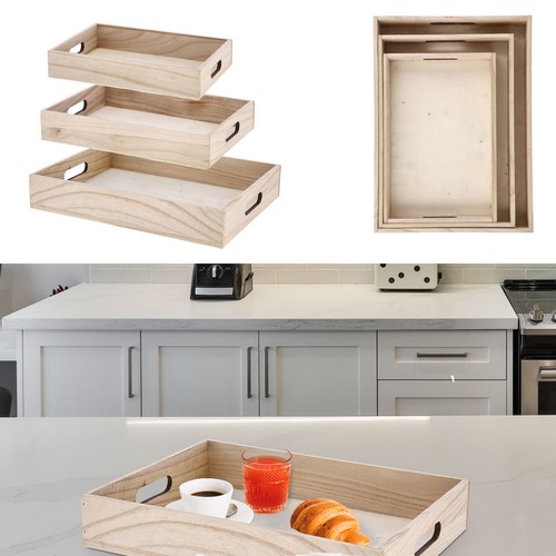 Tablett 3er set - 3er, holz