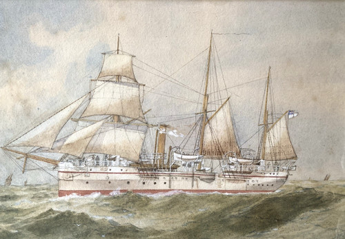 Vintage maritim aquarell - maritim,