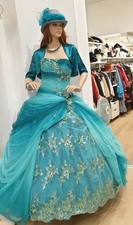 Ballkleid Türkis /Pailletten