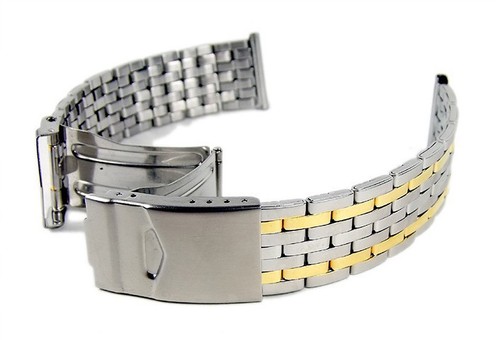 Uhrenarmband edelstahl bicolor - edelstahl,