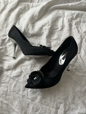 Schwarze Vintage Luxus Louis Vuitton Pumps Absatzschuhe Gr. 37