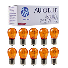 10x M-Tech Glühlampen 12V 21W PY21W BAU15s Amber Kugellampen Blinkerlampe  M36w
