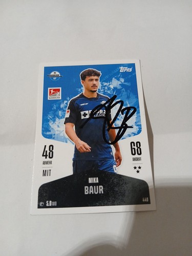Match attax signiert mika baur - match,