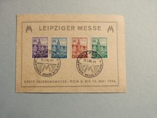 ALL. Bes.- Sonderkarte Leipziger Messe 1946 mit Mi: 162-165A