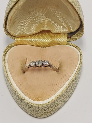 Weißgold diamant ring - 18,