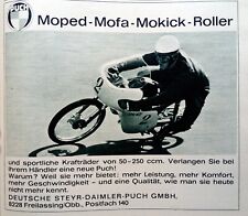 Puch Moped Mofa Mokick Roller, originale Werbung aus 1966