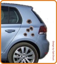 16 Einschusslöcher ROST