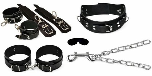 Fesselset schwarz halsfessel - fesselset,
