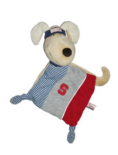 WIE NEU * Schmusetuch Hund Dog Pit Fit braun blau grau rot Sigikid Kuscheltuch