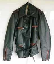 Alte Krad Motorrad Leder Jacke 40 / 50 iger 50th Jahre Rockabilly  Vintage Kult