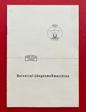 DDR Broschüre Prospekt CARL ZEISS JENA 1956 Universal Längenmeßmaschinen( F21855