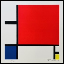 Piet Mondrian Lithographie COA