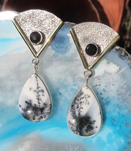 Ohrringe onyx und dendrit - 🐍,