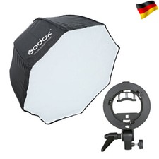 Godox 120cm Oktagon Schirm Softbox + Bowens Blitzhalter für Aufsteckblitz
