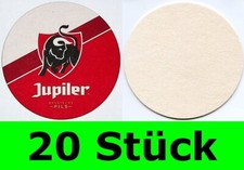 20 Stück Bierdeckel Jupiler Brauerei Piedboeuf Belgien rund Bar Theke Tresen