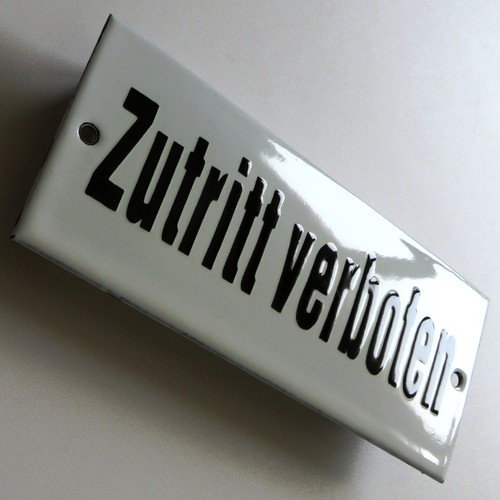 Zutritt verboten antikes - verboten,