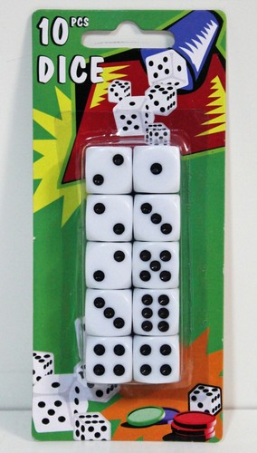 Spielwürfel weiß stück - spielwürfel, 10
