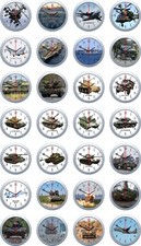 Wanduhr mit Militär Motiv