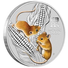 Silbermünze Jahr der Maus