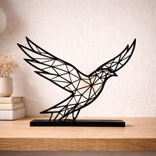 Low-Poly Vogel Skulptur –
