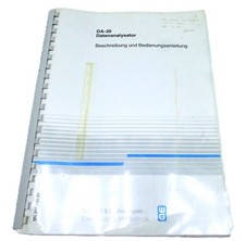 Wandel & Goltermann DA-20 Manual Bedienungsanleitung Datenanalysator I789