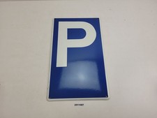 Schild Emaille "P" Parken Parkplatz Straßenverkehr Deko Garage RAR alt #2511487