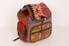 Kelim Kilim Rucksack gewebt Muster Tasche Seitentaschen vintage Backbag bunt