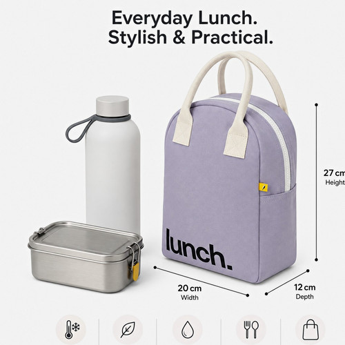 Fluf zipper lunch bag - lunch,