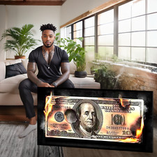 Kunstwerk "Burning Bill" auf