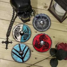 2x Wikinger Holz Untersetzer