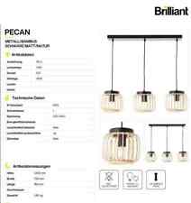 BRILLIANT INSPIRE PECAN - Pendelleuchte 3-flg Metall Bambus Schwarz - 99665A76