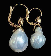 Barock Perlenohrringe aus 18