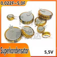 Goldcap Kondensator 5,5V2,2mF~5F Stützkondensator Flackerschutz Superkondensator