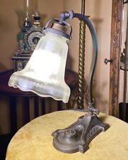 Antike Jugendstil Tischlampe Glasschirm,funktionsfähig um 1900 - 1920