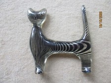 Abraham Palatnik Acryl Kunstskulptur Katze OP Art 70er Jahre Plexi