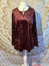Samt shirt bordeaux - gr,