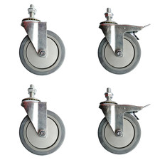 Transportrollen Lenkrollen Bockrollen Rolle Ø 12cm mit Zapfen und Bremse 4er Set